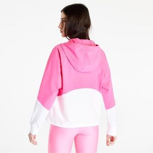 Under Armour Women's Woven Full-Zip Jacket - Electro Pink / White XL NWT